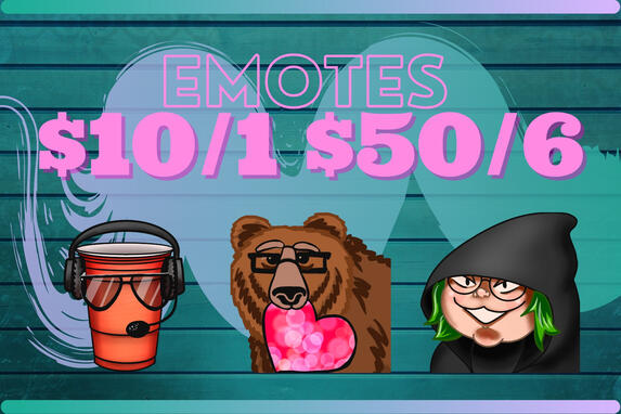Emote price list $10/1 or $50/6