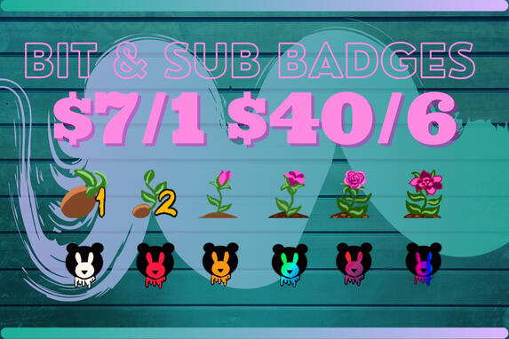 Bit and Sub Badges $7/1 or $40/6